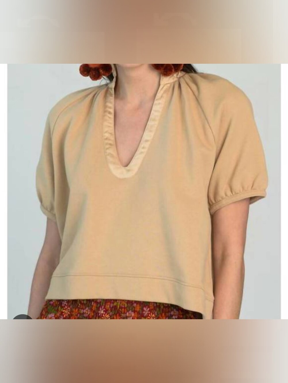 OLIVIA JAMES THE LABEL elizabeth knit top in latte